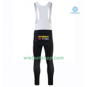 Fietskleding (Fietsshirt Lange Mouw + Lange Koersbroek) 2020 Team Jumbo-Visma N001 Winter Thermal Fleece